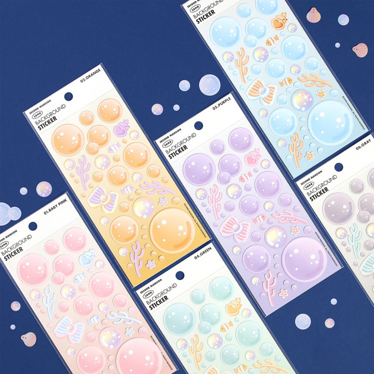 Second Mansion Background Ocean Removable Sticker 01-06