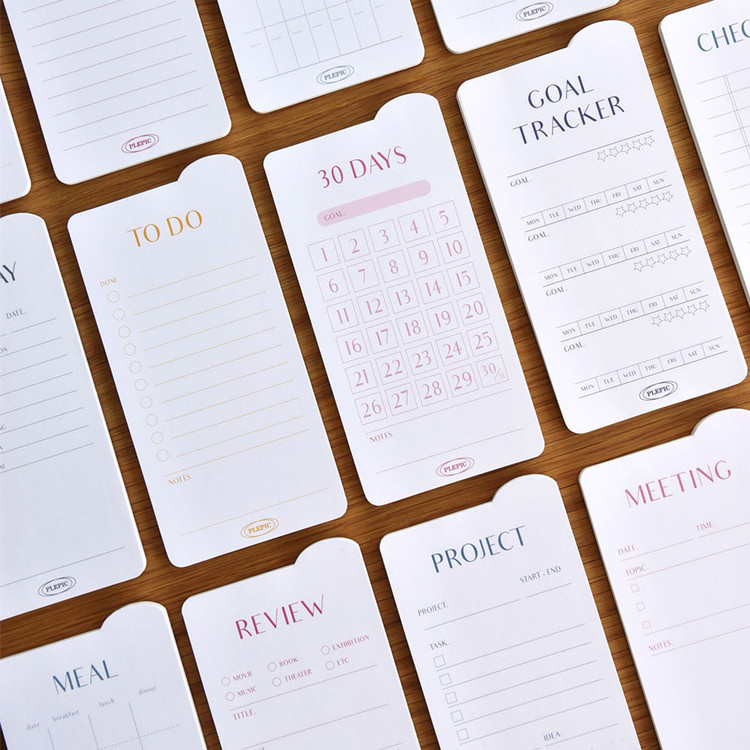 Play Obje Round Index Plan Checklist Various Sticky Notepad