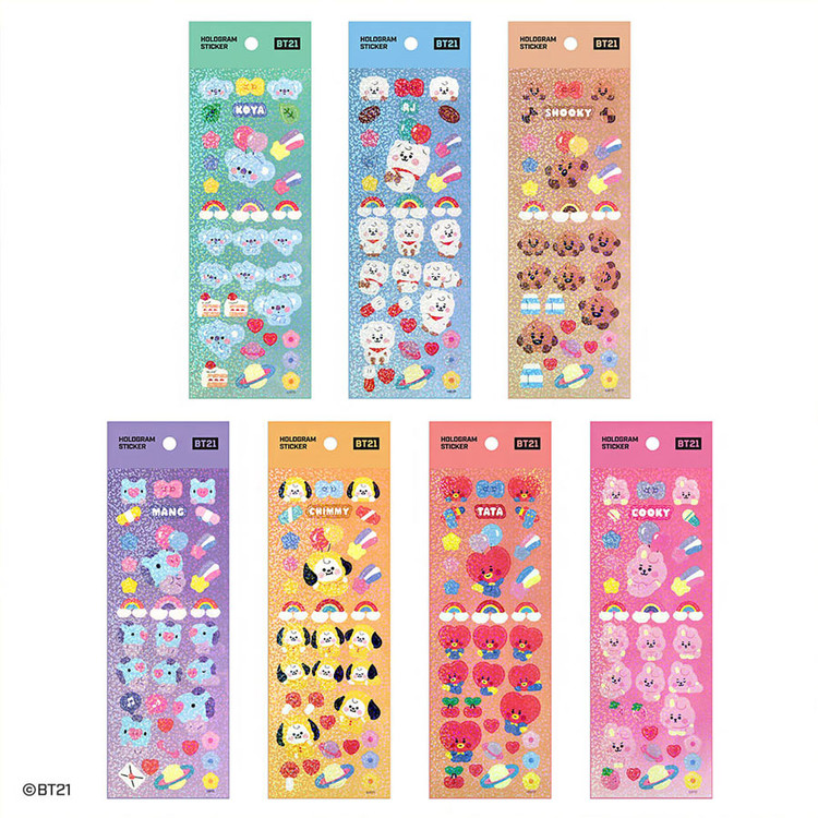 BT21 Baby Glitter Removable Sticker 