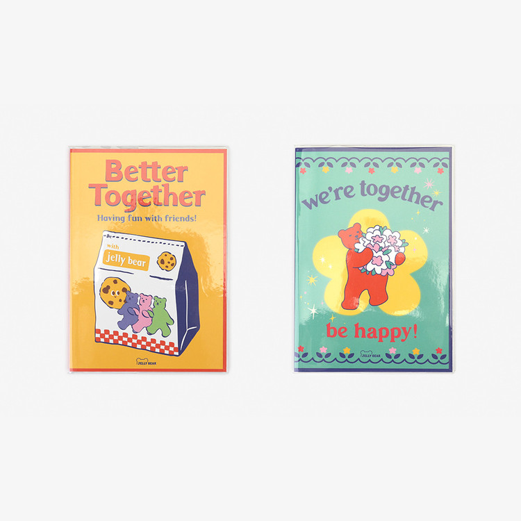 Dailylike Jelly Bear B6 Clear PVC Cover Notebook 01-02