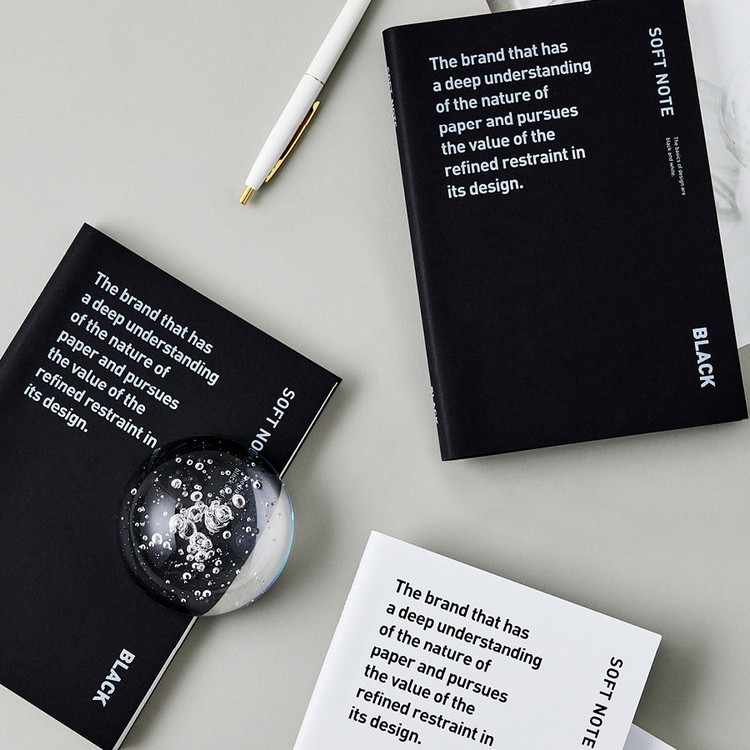 Ardium B+W Medium PVC Cover Lined Notebook