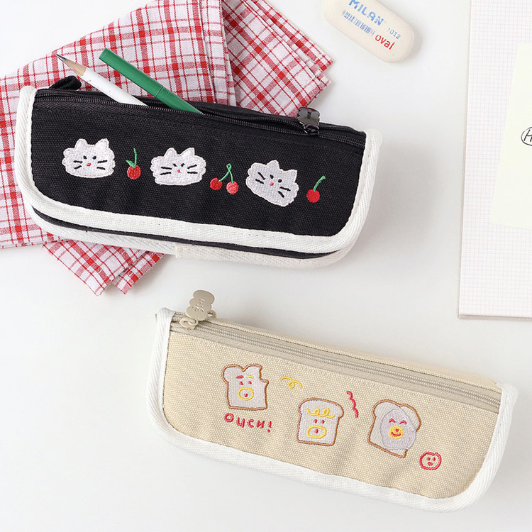 ROMANE Brunch Brother Cotton Zipper Pencil Case