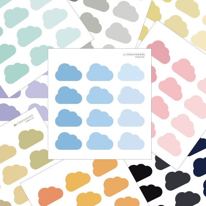 Todaygoods Cloud Removable Sticker