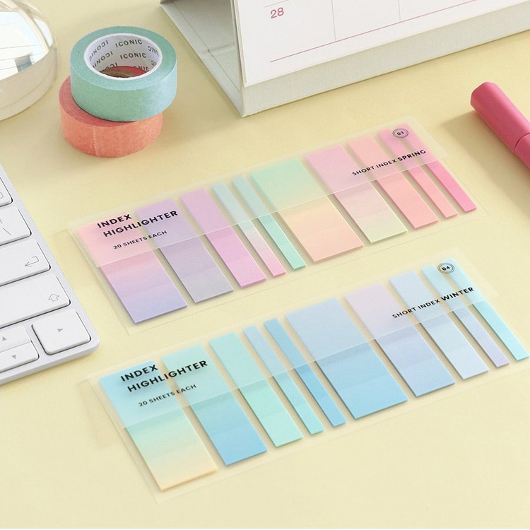 Index Short Highlighter Sticky Note Set