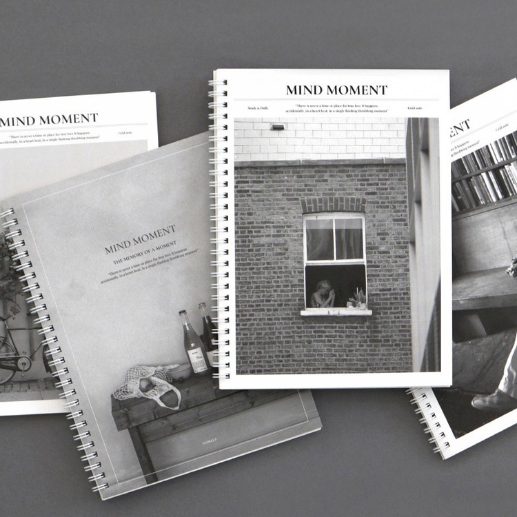 Indigo Mind Moment B5 Wirebound Grid Notebook