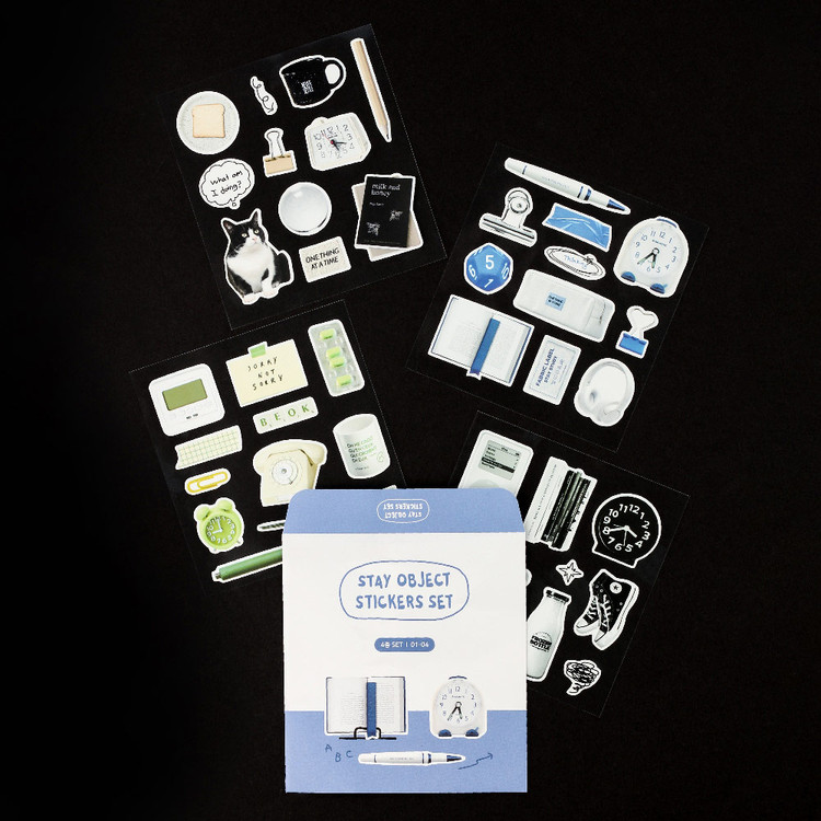 Dash And Dot Stay Object Removable Stickers Pack