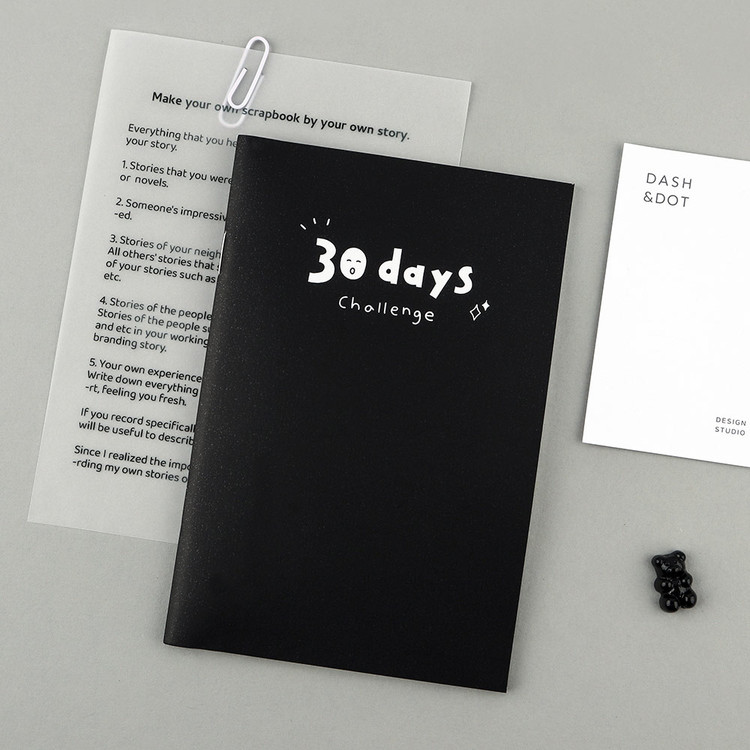 Little Rough 30 Days Goal Tracking Notebook