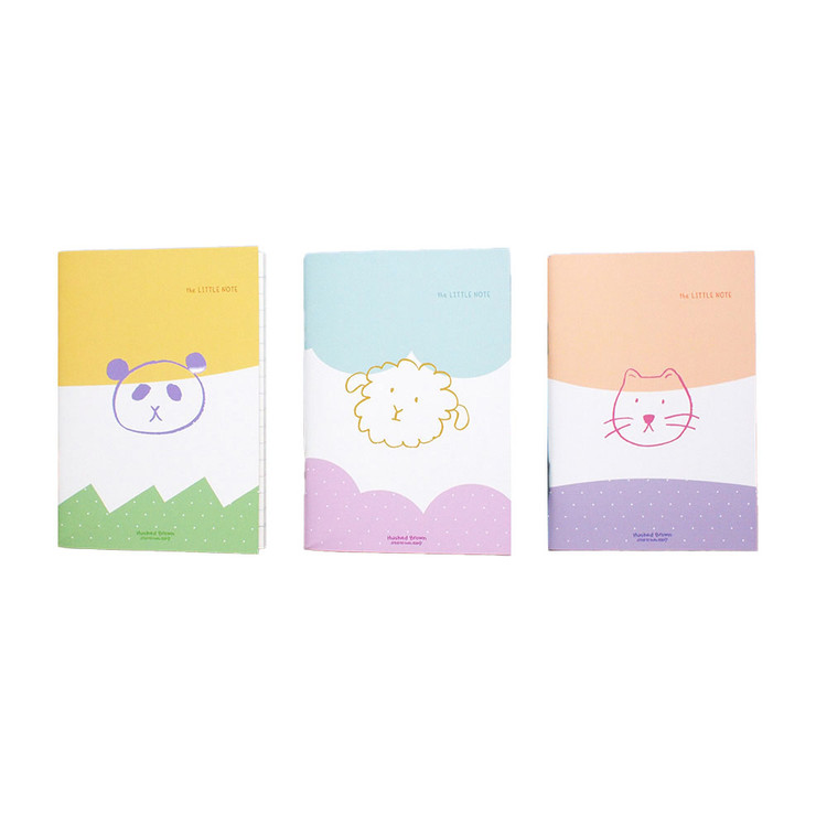 Hushed Brown Face Small Lined Notebook