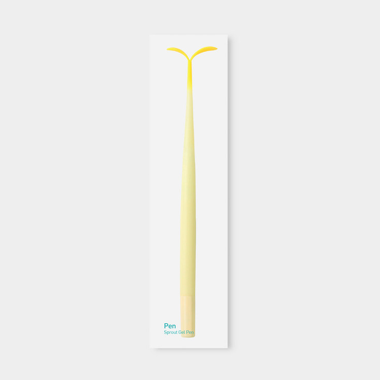 Yellow Sprout Black Gel Pen 0.5mm
