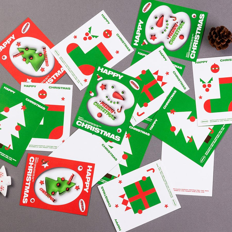 Happy Christmas Greeting Card with Envelope