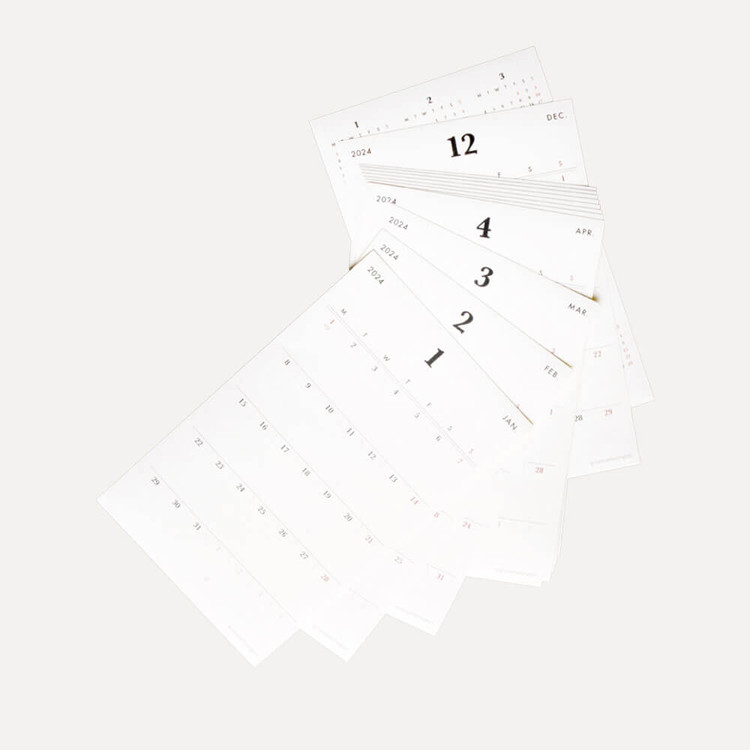 SOSOMOONGOO 2024 Digging Large Dated Monthly Planner Sticker Pack