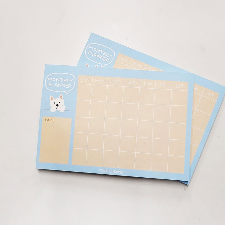 Ddori House Peek A5 Monthly Planner Notepad