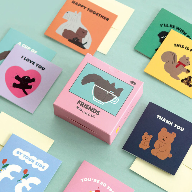 Iconic Friends Mini Assorted Greeting Cards Envelope Set