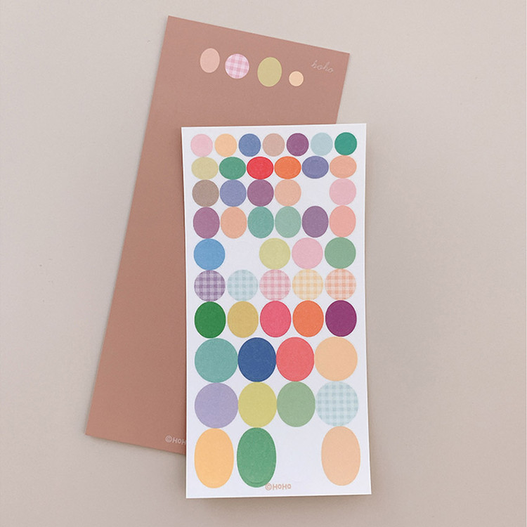 Hoho Munbanggu Round Round Paper Glitter Sticker