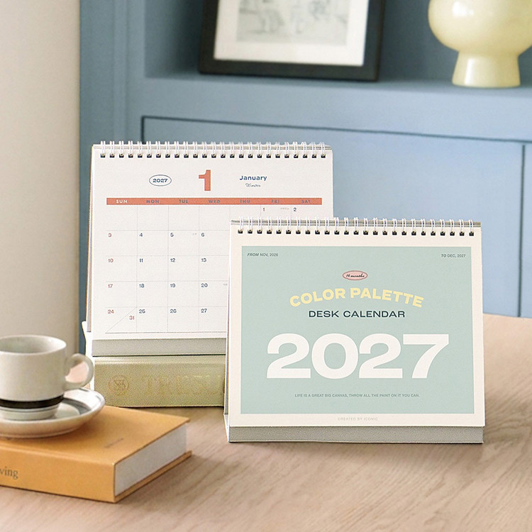 ICONIC 2027 Color Palette Desk Calendar