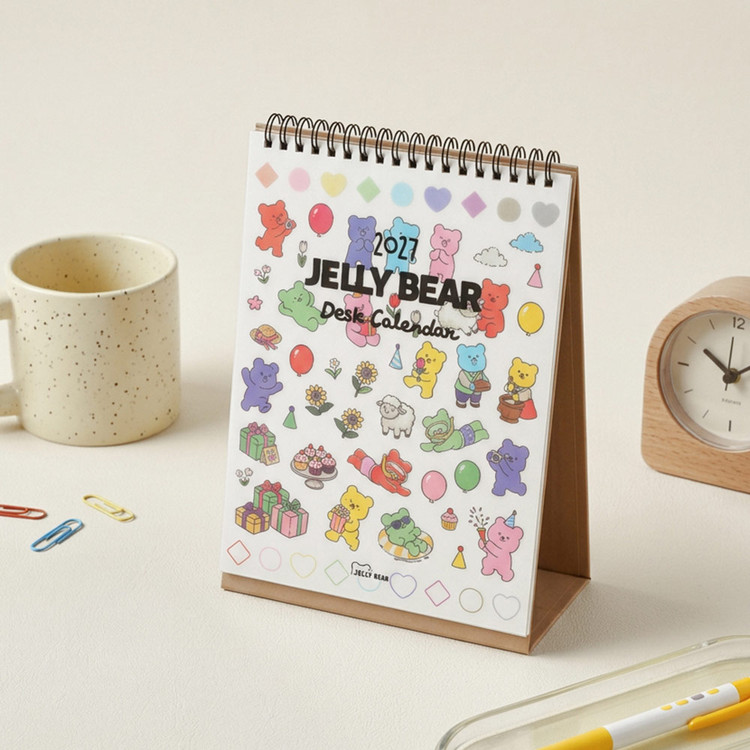 PP cover - Dailylike 2027 Jelly Bear Desk Calendar