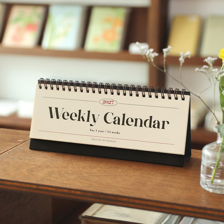 PAPERIAN 2027 Remind Weekly Desk Calendar