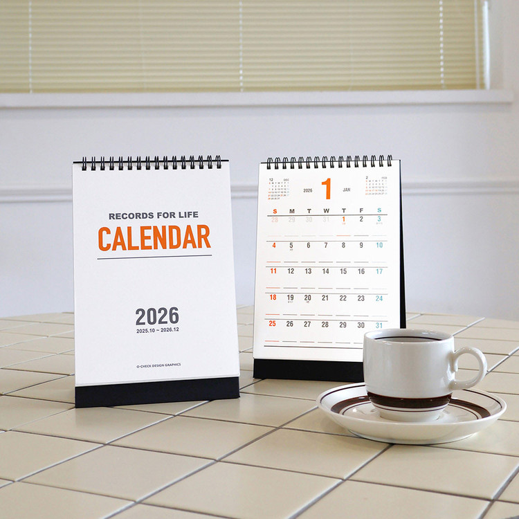 O-CHECK 2026 Records For Life Monthly Desk Calendar