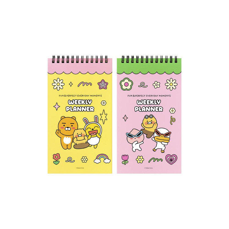 Kakao Friends Say Cheese Dateless Weekly Planner Notepad