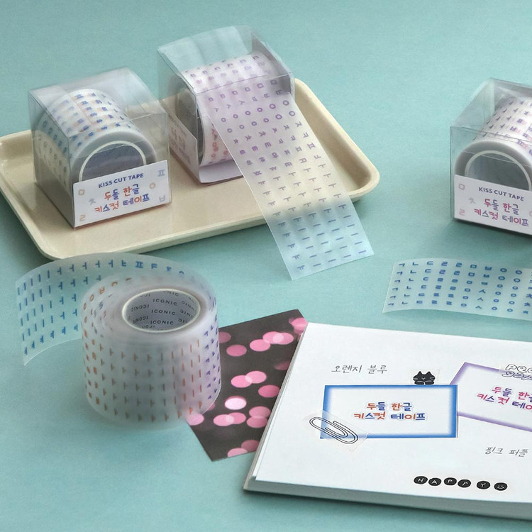 Iconic Doodle Kiss Cut Hangeul Sticker Tape Roll