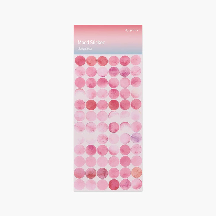 Appree Dawn Sea Circle Removable Sticker Pack 6 Sheets