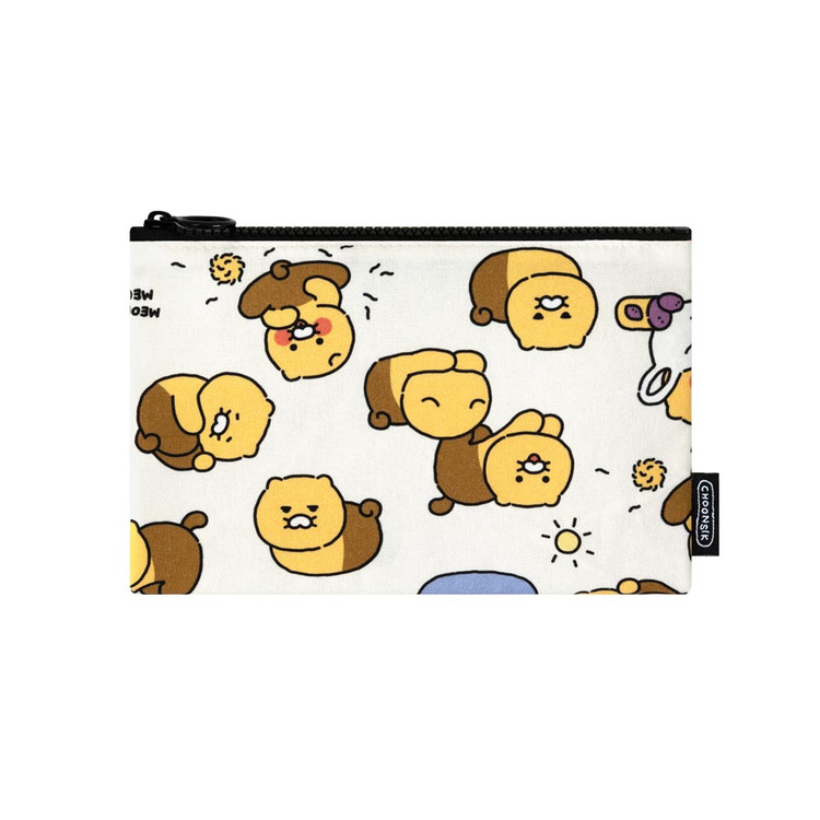 Kakao Friends Choonsik Pattern Medium Cotton Flat Pouch