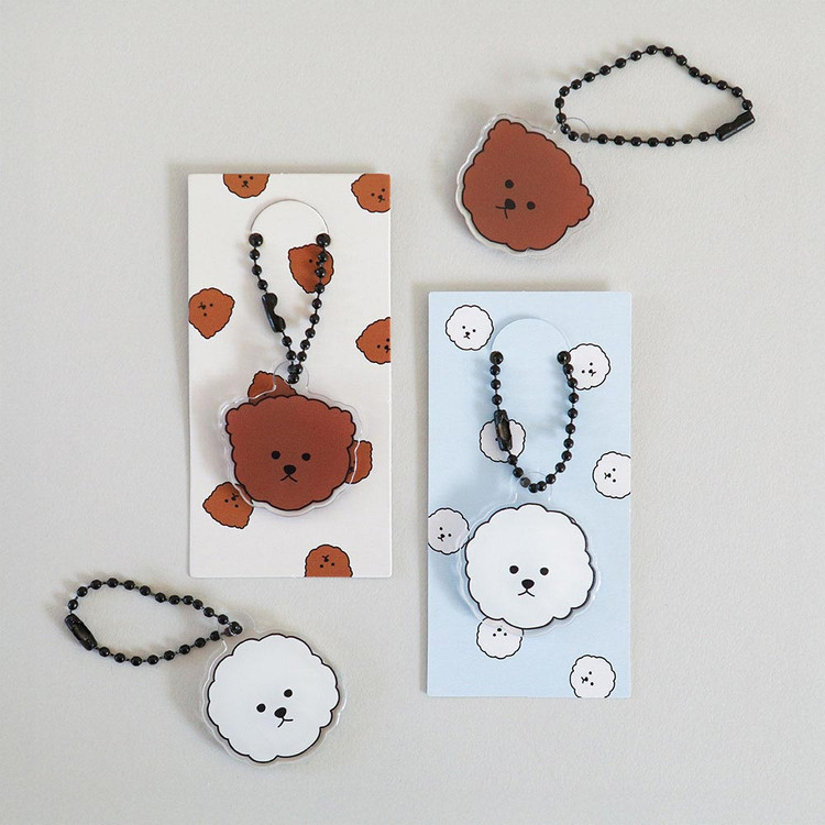 Dailylike Animal Acrylic Keyring with Ballchain 01-02