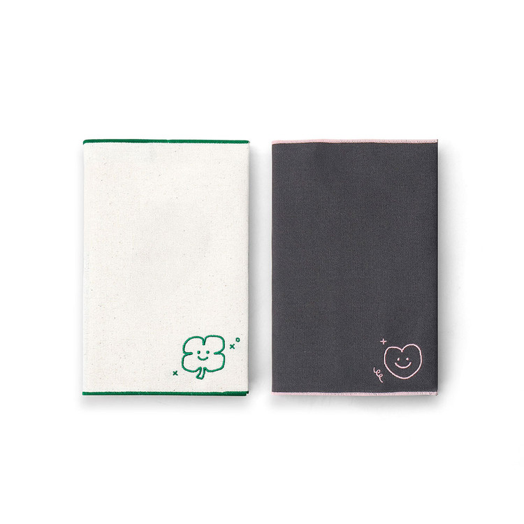 Bookfriends Miso Embroidered Canvas Cotton Book Cover