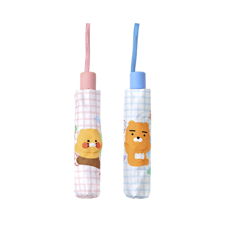 Comes with a pouch - Kakao Friends Dual-Protection 3-Section Automatic Umbrella
