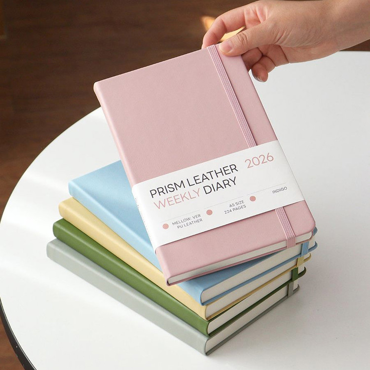 Indigo 2026 Prism Mellow Leather A5 Dated Weekly Planner