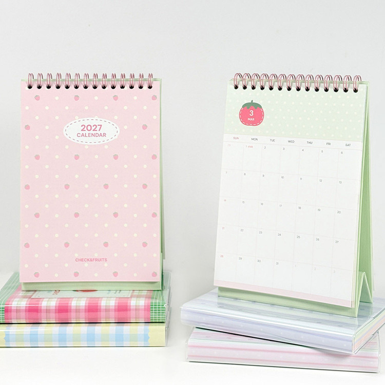7321 Design 2027 Check & Fruit Desk Calendar