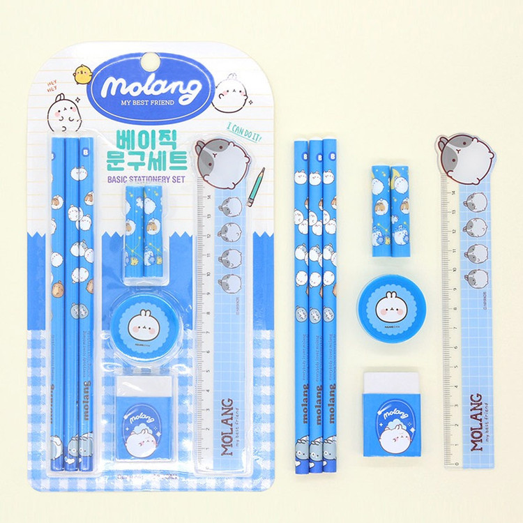 Molang 8 Piece School Supplies Cute Stationery Set