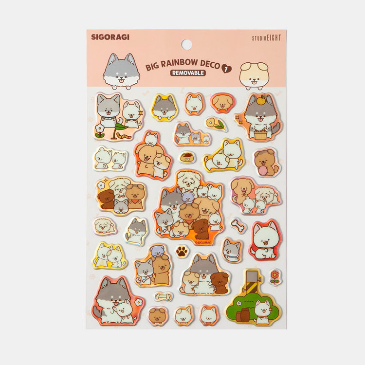 Kumhong Fancy Sigoragi Dog Big Holographic Removable Sticker