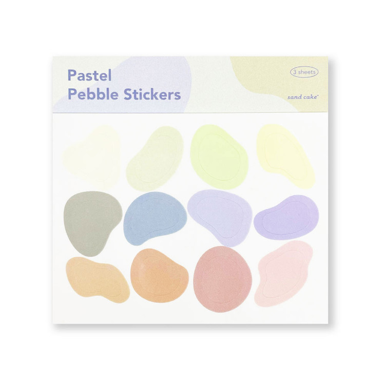 sand cake Pastel Pebble Paper Sticker Pack