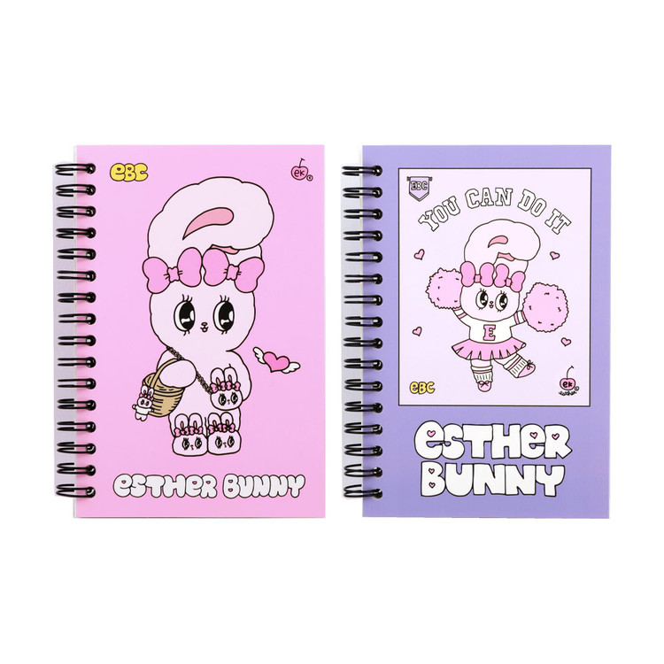 Esther Bunny A6 Wire-Binding Lined Notepad
