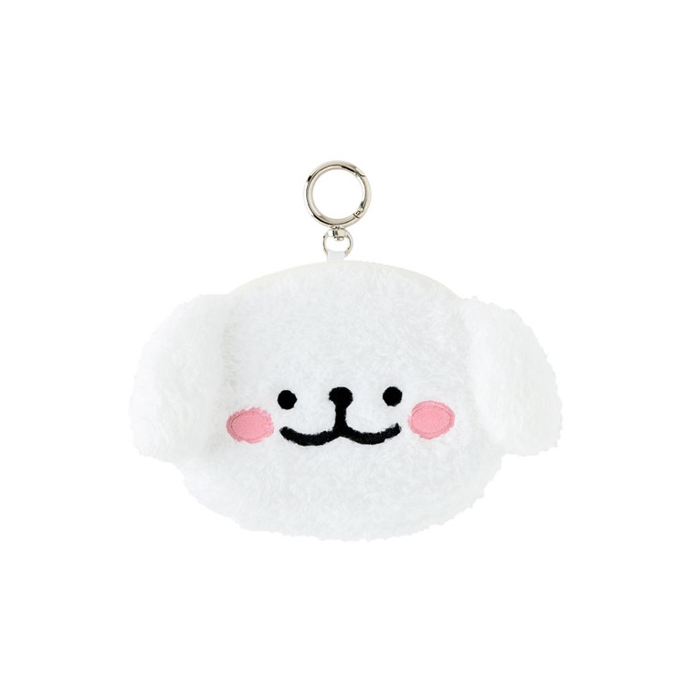 Maltese Puppy Plush Pouch With Keyclip