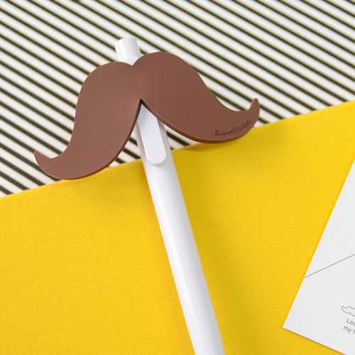 Jam studio Look at me ballpoint pen 0.5mm - brown mustache