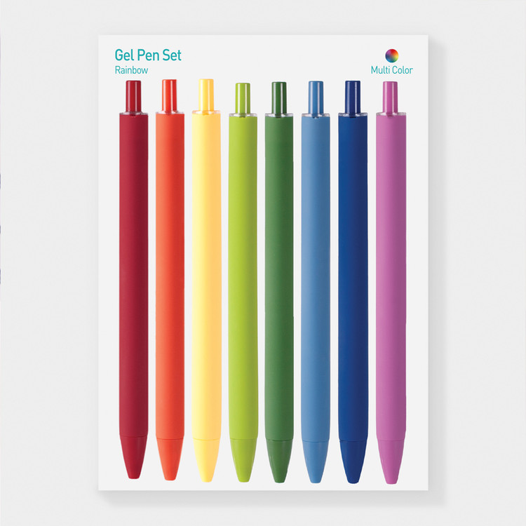 Appree Rainbow Anti-Roll 0.5mm Gel Pen Set