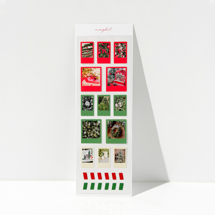 Mingkit Christmas Instant Photo Removable Sticker