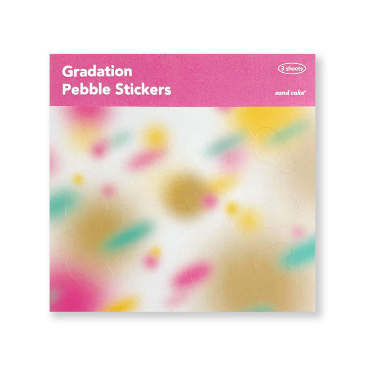 sand cake Gradation Pebble Paper Sticker Pack