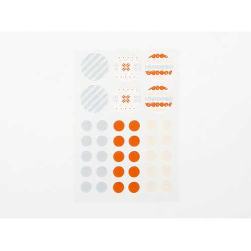Dailylike Circle patterns paper Masking sticker set - Knit