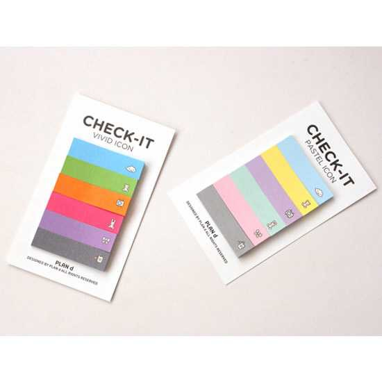 PlanD Icon check-it sticky note set bookmark