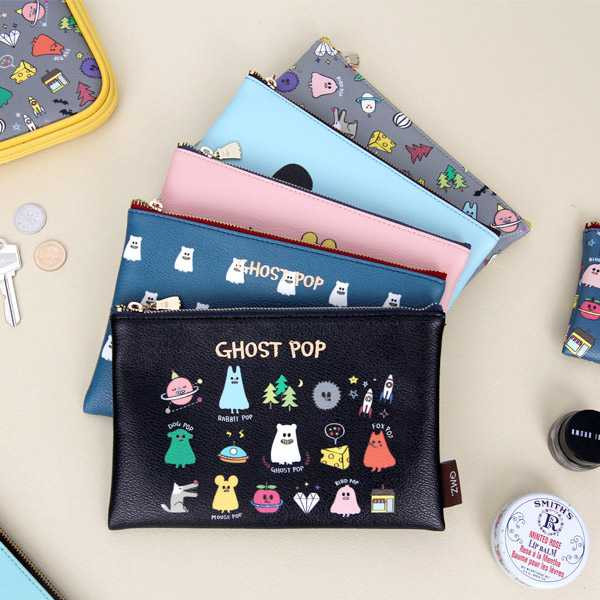 Gunmangzeung Ghost pop cute illustration zipper pouch M