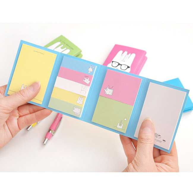 2young Cute rabbit folding sticky memo note set