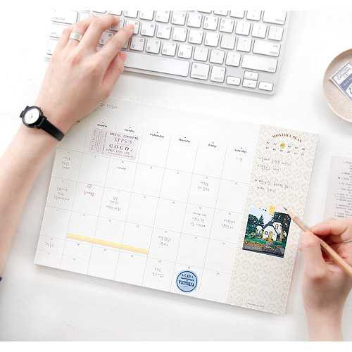 Iconic Pattern monthly planner memopad desk pad