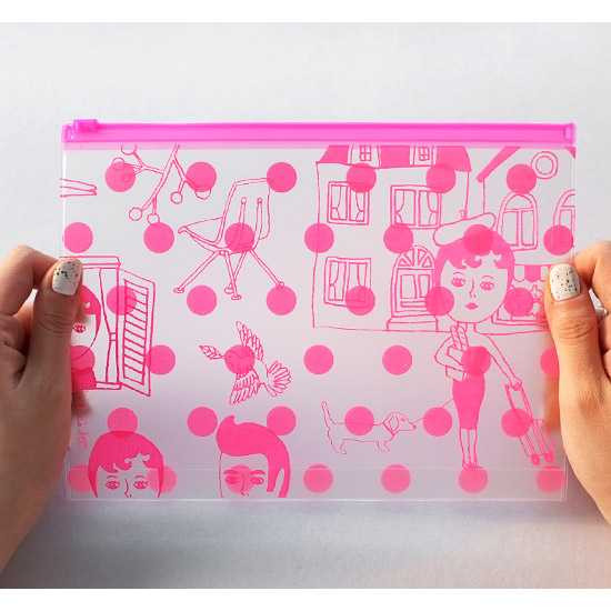 Oohlala Aurore dot clear zip lock pouch ver.2