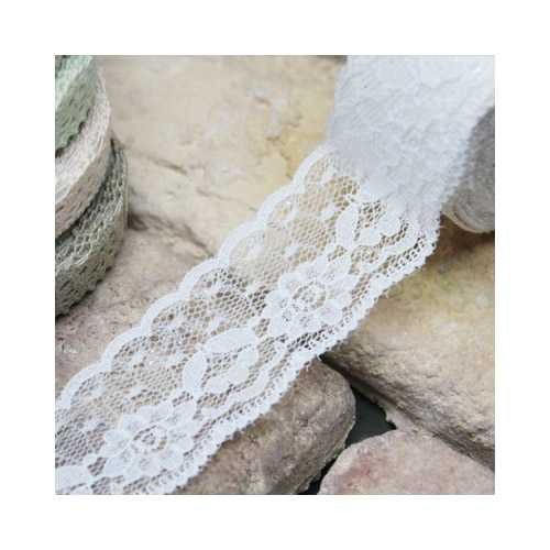 J&Bobbin Adhesive deco white cotton lace roll tape - 30