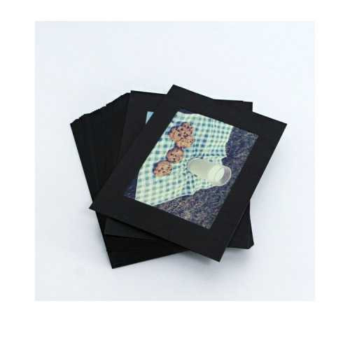 Moods&Views 3X5 Black paper photo frame set of 30 sheets