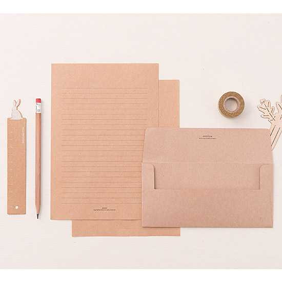 Ardium Kraft letter paper and envelope set