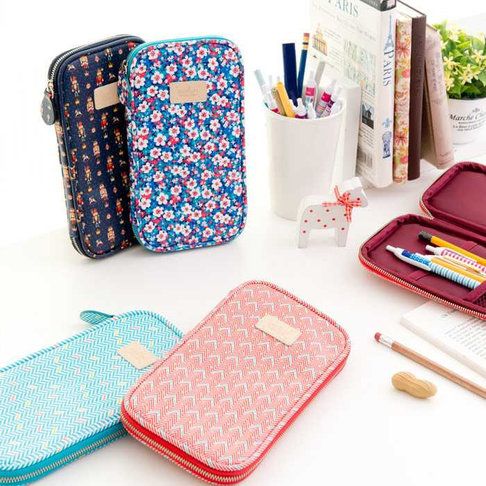 Ardium Pattern zip around pencil case pouch